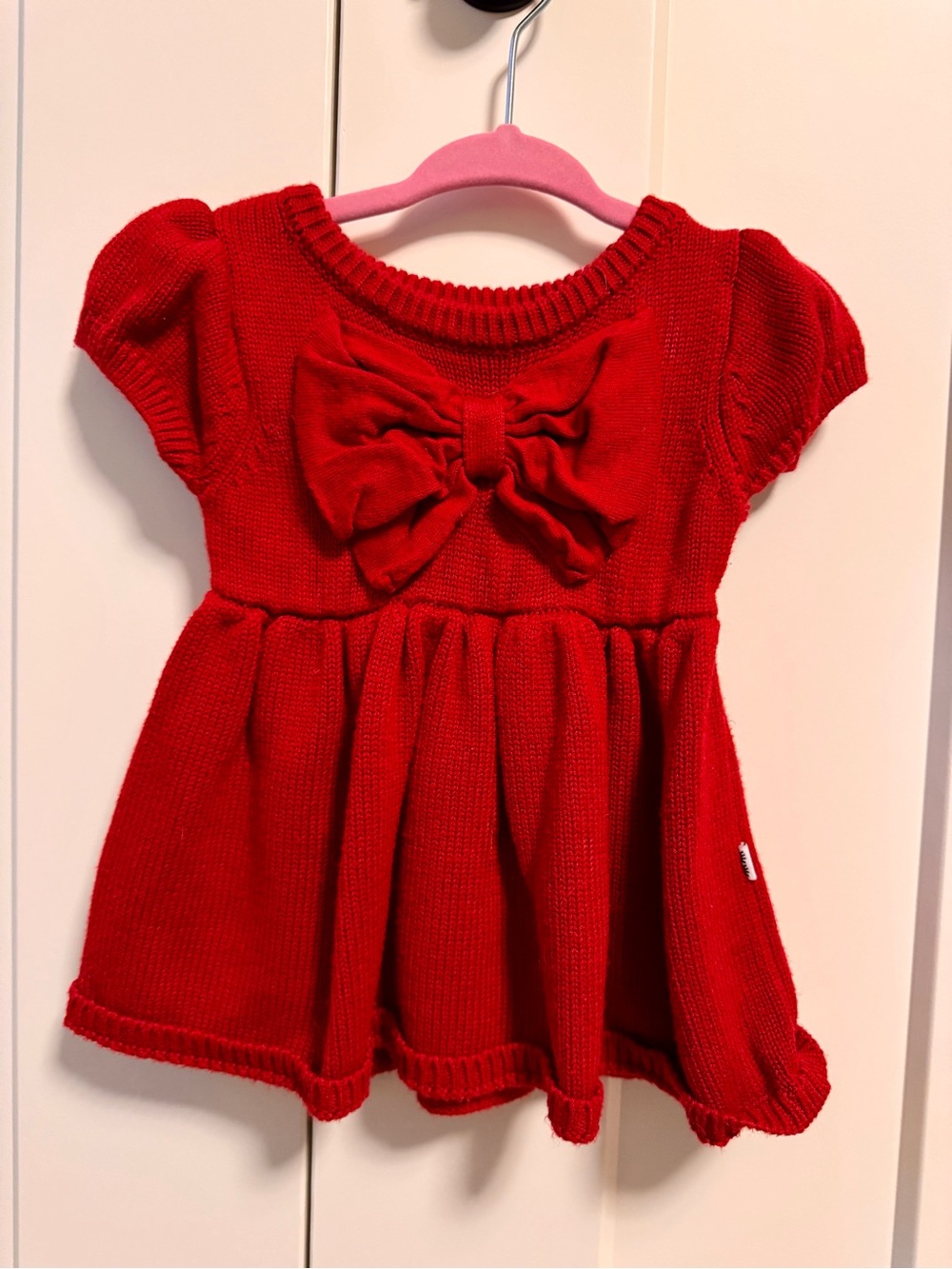 Little Sleepies Red Bow Dress with bloomers 3-6